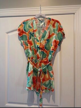 easel tie waste romper